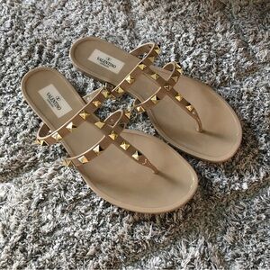 Valentino Rockstud Jelly Sandals